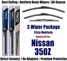 3pk Wipers Front & Rear - NeoForm - fit 2003-2009 Nissan 350Z - 16200/180/30180