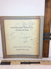 Estate Auction SOTHEBY'S NEW YORK 1980 DECORATIVE WORKS OF ART FURNITURE & RUGS