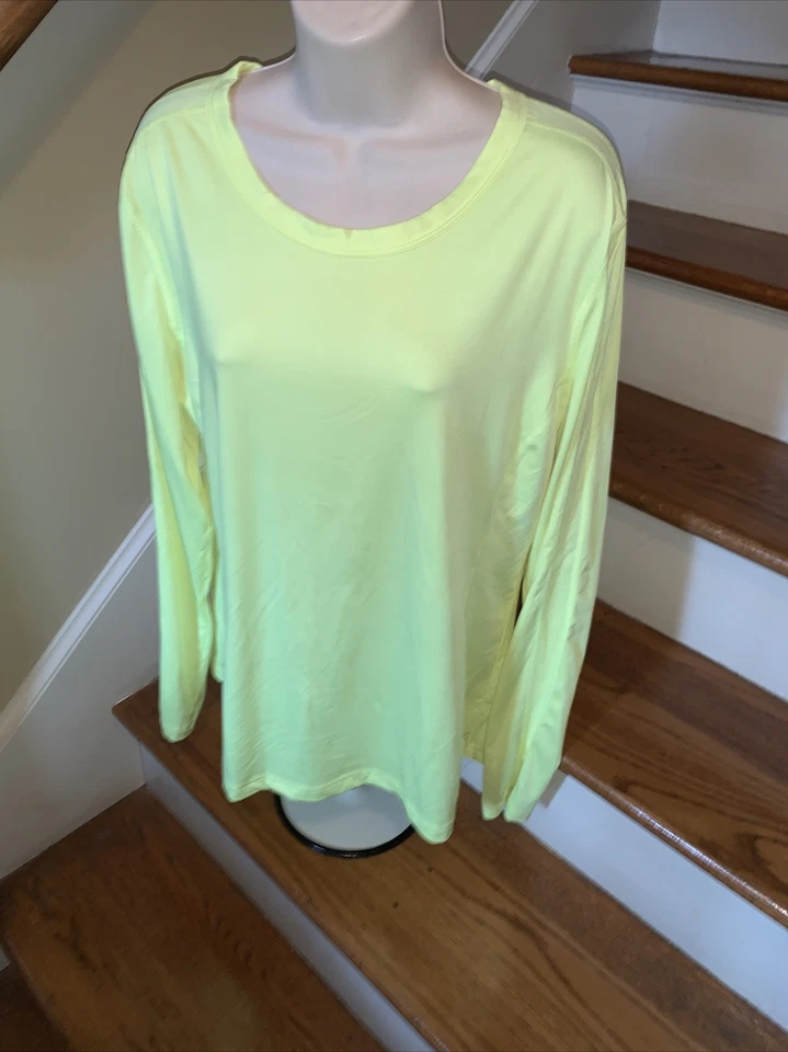 Camisa Top DANSKIN NOW Dri More Fitted 16 18 XL Amarillo Neón Seguridad ❤️tw11j30 Foto 2 de 4