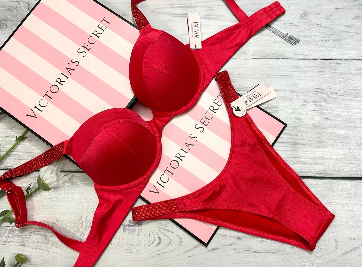 VICTORIA S SECRET SWIM Shine Strap Sexy Tee Push Up Bikini