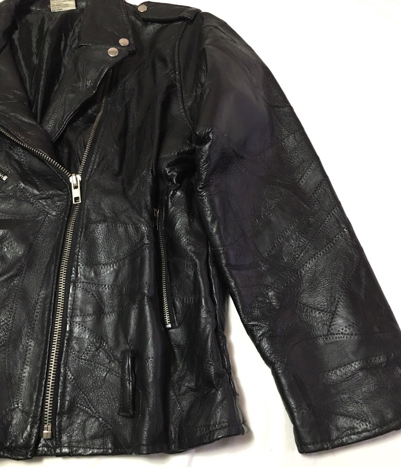 Flight Path Leather Patch Work  Jacket Small Blac… - image 2