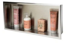 ALFI ABN2412 24" x 12" Horizontal Single 304 Stainless Bath / Shower Niche