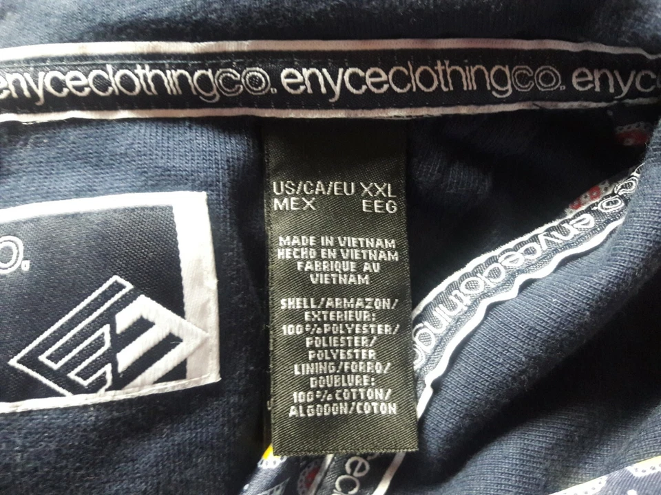 ENYCE Y2K Sudadera con Capucha Cremallera Completa Años 90 Para Hombre Talla 2XL Foto 3 de 3