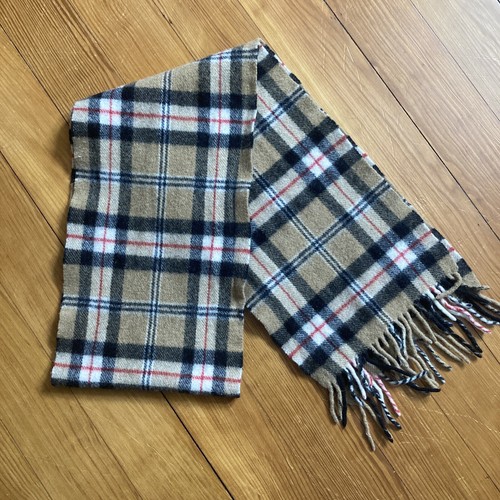 John Hanly 100% Lambswool Plaid Scarf