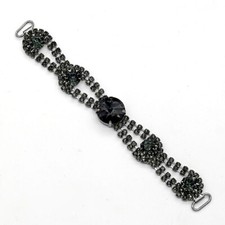 1PC Decorative Rhinestone Short Chain Trim Crystal Beaded Applique Motif Sew On