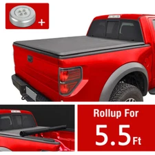 Soft Roll up Tonneau cover For 2007-2021 Toyota Tundra 5.5 FT Crew Max Bed