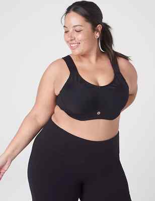 Neu Viele Sz Lane Bryant LIVI Max Wicking Underwire Sport-BH Schwarz