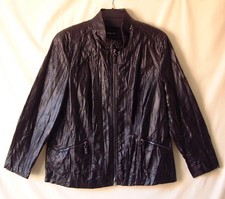 SAMOON Jacke Gerry Weber Gr.48 dunkelbraun Damenjacke Kunstleder/Lederimitat NEU