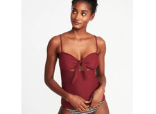 Old Navy Tie-Front Tankini Top for Women Small