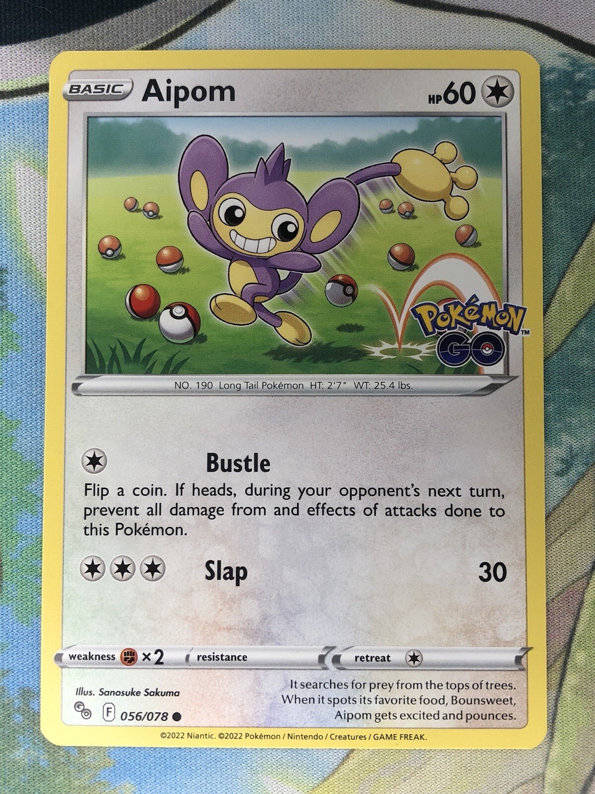 Aipom 56/78 - Pokémon GO - Common - Pokemon Card TCG - NM
