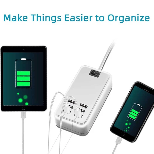 6 Port USB Hub Fast Wall Charger Station Multi-Function Desktop AC Power Adapter - Picture 3 of 16