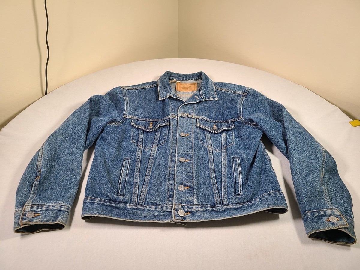 Vintage CK Calvin Klein Denim Jeans Jacket Mens Large Blue USA