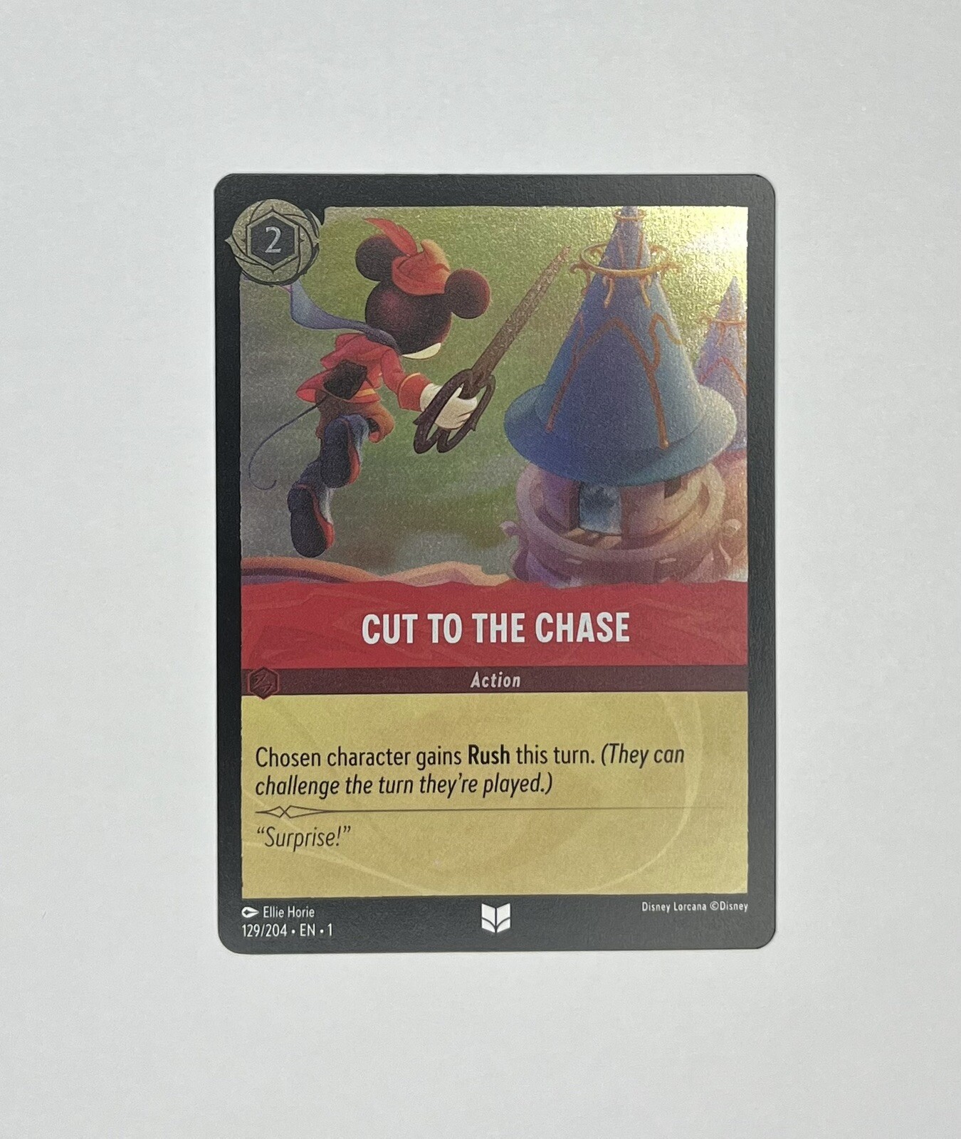 Cut to the Chase 129/204 Cold Foil Disney Lorcana First Chapter NM