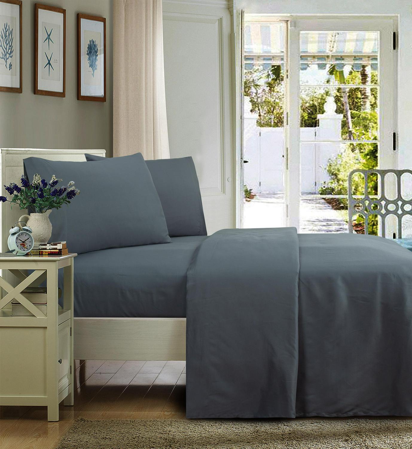 Mainstays Microfiber Sheet Set, Gray, Twin/ Twin XL - 3 pack