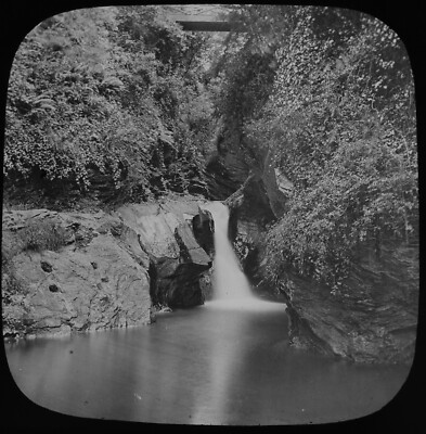 GLEN MEAY ISLE OF MAN C1890 VICTORIAN PHOTO Magic Lantern Slide IOM