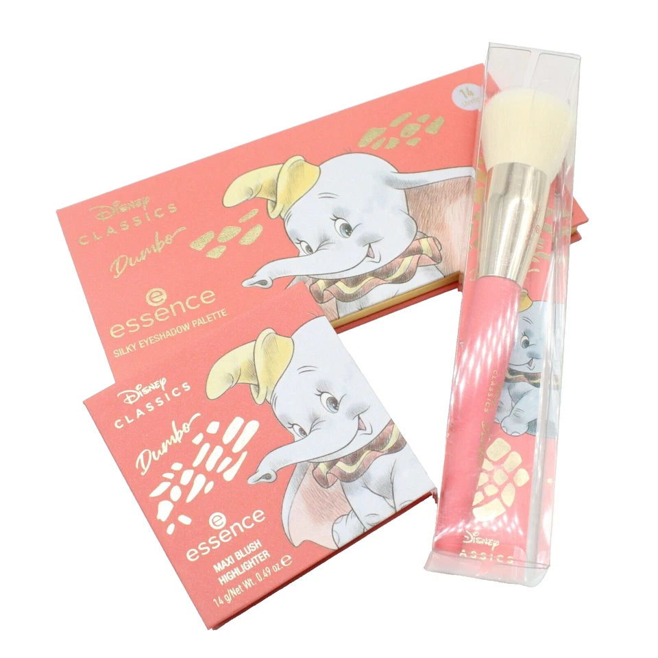 essence Disney Classics Dumbo Set Eyeshadow Palette, Blush Highlighter, Brush