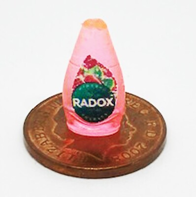 Dolls House Radox Shower Gel Bottle Bathroom 1:12 Scale Miniature Pink tumdee