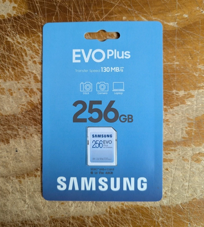 SAMSUNG EVO Plus Full Size 256GB SDXC Card (New)- Free 2 Day Shipping in USA