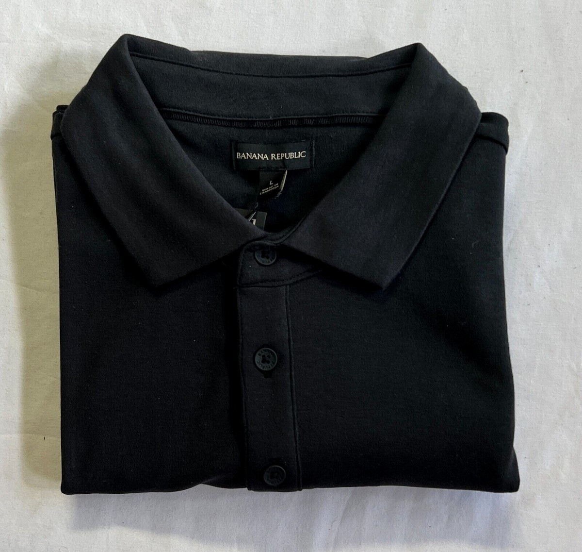 banana republic black polo