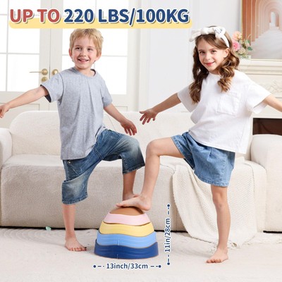 Stapelsteine Hindernisparcours Tanniws Balanciersteine Für Kinder - 6 Stück Flusssteine Zum Stapeln, Gleichgewichtsspiel Indoor/Outdoor Balanciersteine Kinder