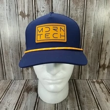 Neverland Country Club MDRN TECH Snapback Trucker Hat Cap Blue Orange Rope Mesh
