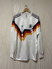 GERMANY 1990 1992 HOME FOOTBALL SHIRT SOCCER JERSEY ADIDAS sz L MEN LONG SLEEVE