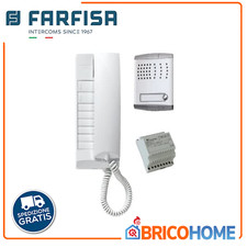 1PEXD KIT CITOFONIA MONOFAMILIARE 2 FILI CITOFONO E PULSANTIERA FARFISA