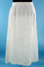 VTG Women's Antique Edwardian Early 1900s Off White Textured Checked Skirt M/L