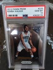 2012 Panini Prizm Kemba Walker #225 PSA 10 Gem Mint Rookie Card Basketball