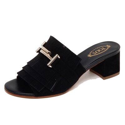 F3232 sandalo donna black TOD'S scarpe sandal suede shoe woman