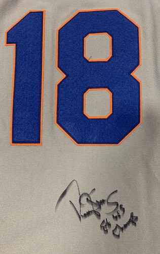 Darryl Strawberry Signed New York Mets (Away Grey) 86 Champs Jersey JSA - 第 2/4 張圖片