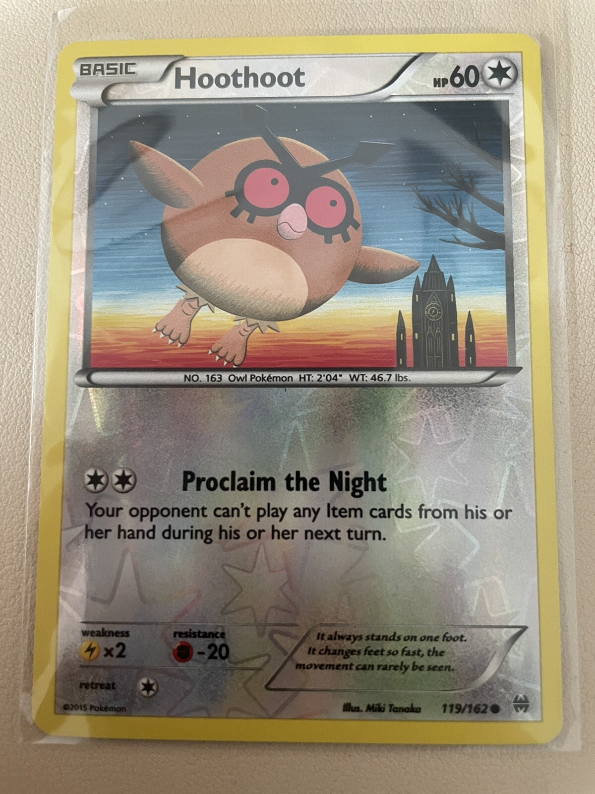 Pokémon TCG Hoothoot Breakthrough 119/162 Reverse Holo Common NM
