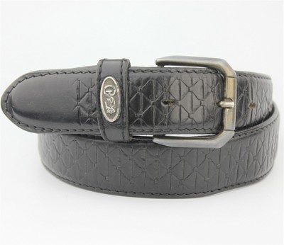 thick black belt with silver holes