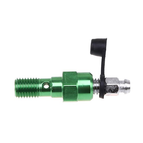 Green Banjo Bolt Bleed Nipple Screw for Motorcycle Universal Models M10x1.25mm - Picture 2 of 11