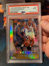 1996 Bowmans Best Refractor Stephon Marbury PSA 9