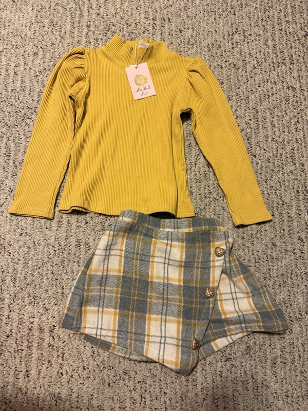 NWT! MIA Belle Girls Skort Set Girls Size 4/5 Mock Turtleneck