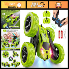 4WD Remote Control Stunt Car for Kids 6 360 Rotating, Double-Sided, LED Ligh