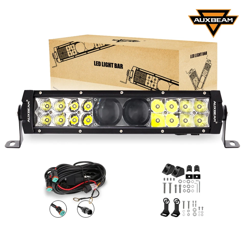 2x AUXBEAM 5D-PRO P8+KW3 64W 7680lm Barra de Luz LED Vainas Punto ATV SUV Camión Barco Foto 2 de 4