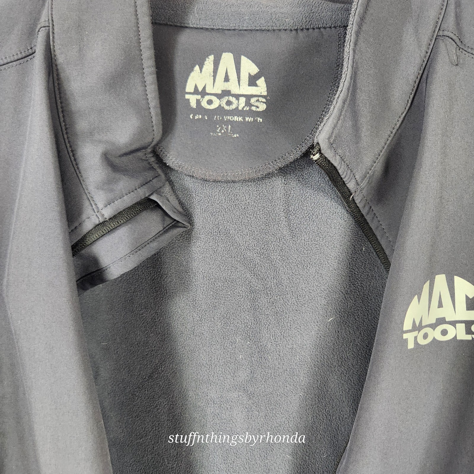 MAC TOOLS Jacket Full Zip Dark Gray Soft Shell Fl… - image 2