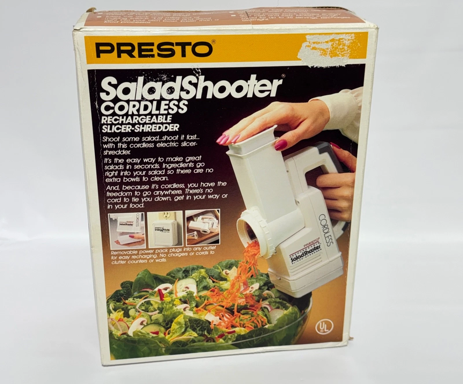 Vintage Presto Cordless Salad Shooter 02950 Open Box 1989
Opens in a new window or tab