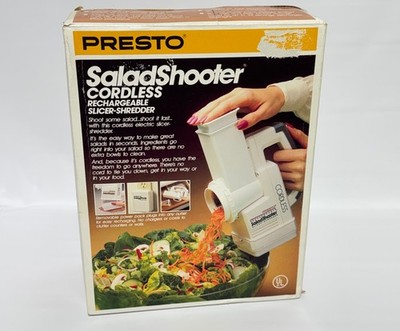 Vintage Presto Cordless Salad Shooter 02950 Open Box 1989