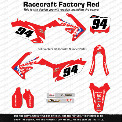 Graphics Kit for Honda CRF450R CRF 450R (2013-2016) Racecraft Fact - Red
