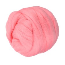 Wool Roving Yarn, 150G/5.3OZ Felting Wool Pure Roving Yarn, Dark Pink