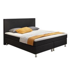 Boxspringbett Berlin 180x200 cm Webstoff Braun Ohne Topper Ohne Matratzen