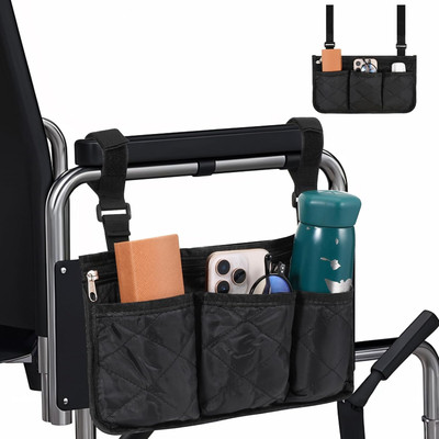 Wheelchair Side Bag, Wheelchairs Storage Bag Wheelchair Pouch Wheelchairs Armres
