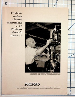Foxboro Stabilflo Control Valve Ad Vintage Industrial Engineering Ephemera