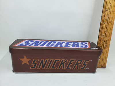 T1 Nestle Snickers Minis Candy Bar Tin Can With Hinged Lid 2'' X 6.75'' X 2''