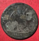 1838 US Seated LIBERTY SILVER Dime! "Philadelphia"! Good! Old US Coin!