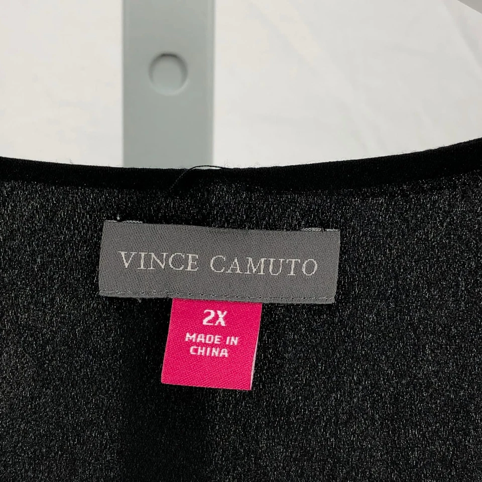 Vince Camuto Black Floral Wrap Maxi Dress | Size XXL - Image 4 of 4