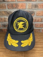 Vintage National Rifle Association Gold Patch Logo USA Made SnapBack Hat NRA